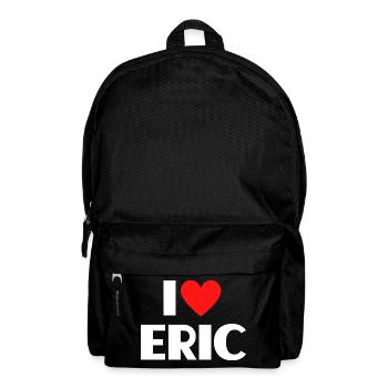 I love Eric Rotes Herz Romantischer Name Fan - Rucksack - Schwarz - Vorne