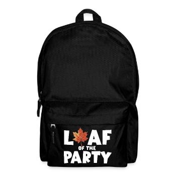 Leaf of the Party Happy Fall Harvest Autumn Leaf - Backpack - black - Front