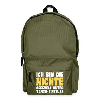Family motif nephew - Backpack - olive green - Front
