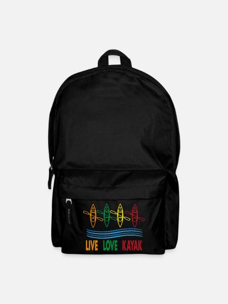Live Love Kajak Kajakfahren Kajakfahren Kanu Kajak Kajak - Rucksack - Schwarz