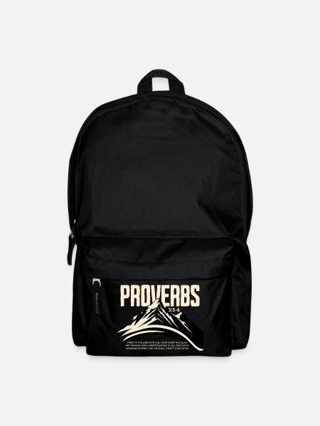 Proverbs 3 5 6 Trust Mr. Berg Faith - Backpack - black
