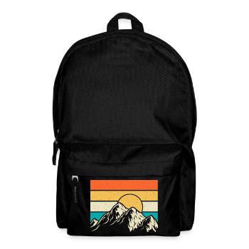 Wandern Wanderer Bergsteiger Geschenk - Rucksack - Schwarz - Vorne