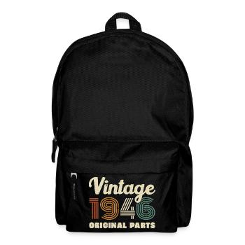80 Years 1946 Vintage Retro Anniversary - Backpack - black - Front