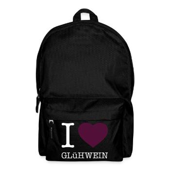 I love Glühwein - Rucksack - Schwarz - Vorne