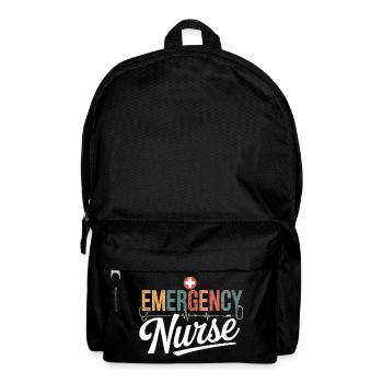 Emergency Nurse Emergency Design - Backpack - black - Front