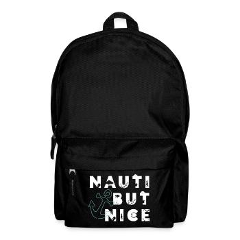 Nauti mais gentil – Cadeau de jeux de mots à la voile - Sac à dos - noir - Devant