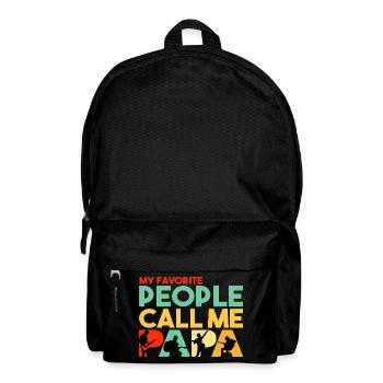 Meine Lieblingsleute nennen mich Papa, Gitarristen-Vaters - Rucksack - Schwarz - Vorne