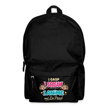 Anime-fangirl Schreit Anime-reaktion - Rucksack - Schwarz - Vorne