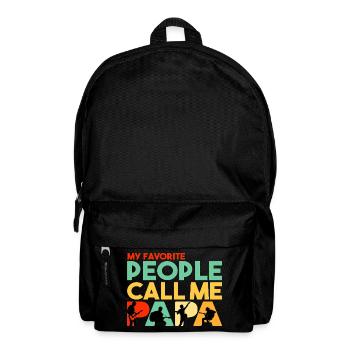 Meine Lieblingsleute nennen mich Papa Gitarrist - Rucksack - Schwarz - Vorne