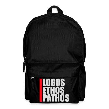 Logos Ethos Pathos Rhetorik Philosophie Student - Rucksack - Schwarz - Vorne