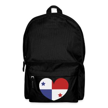 Drapeau du cœur du Panama - Sac à dos - noir - Devant
