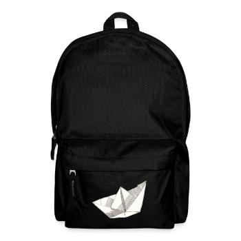Papierschiff - Rucksack - Schwarz - Vorne