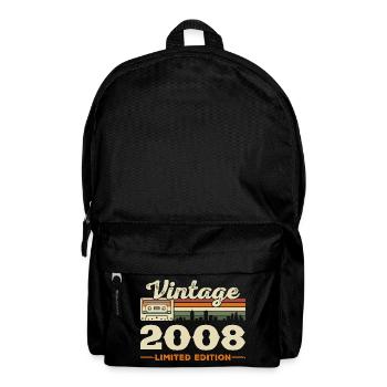 2008 Vintage Rétro Cadeau d’anniversaire - Sac à dos - noir - Devant