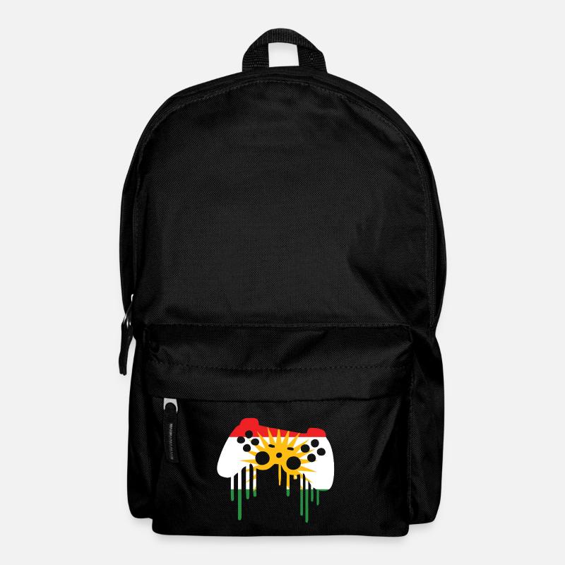 Joueur de drapeau du Kurdistan - Sac à dos - noir