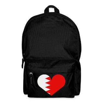 Bahrain flag heart - Backpack - black - Front