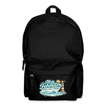 Moin Fehmarn Shirt Ostsee Insel Meer Geht Immer - Backpack - black - Front