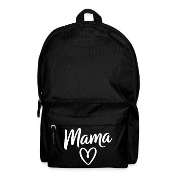Mama Heart Skripttypografie - Rucksack - Schwarz - Vorne