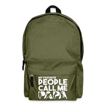 My Favorite People Call Me Papa Steel Worker Art - Backpack - olive green - Front