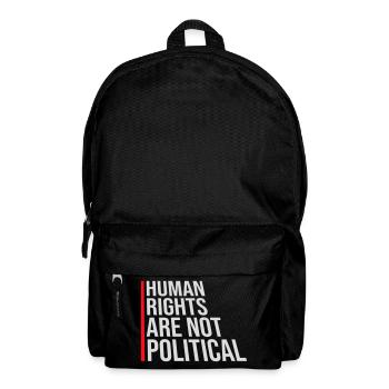 Human Rights Are Not Political Menschenrechte Logo - Backpack - black - Front