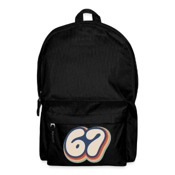 67 - Sixty Seven Nummer 67 Vintage Retro Meme Six - Rucksack - Schwarz - Vorne