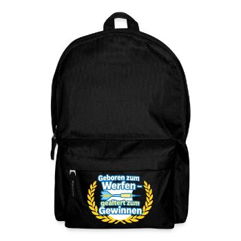Geboren zum Werfen – Siegmotiv - Rucksack - Schwarz - Vorne