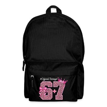 13. Geburtstags-Shirt Lustiges Meme 67 Geburtstag 13 - Rucksack - Schwarz - Vorne