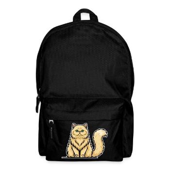 Cream Persian Cat Long Hair Vintage Portrait - Backpack - black - Front