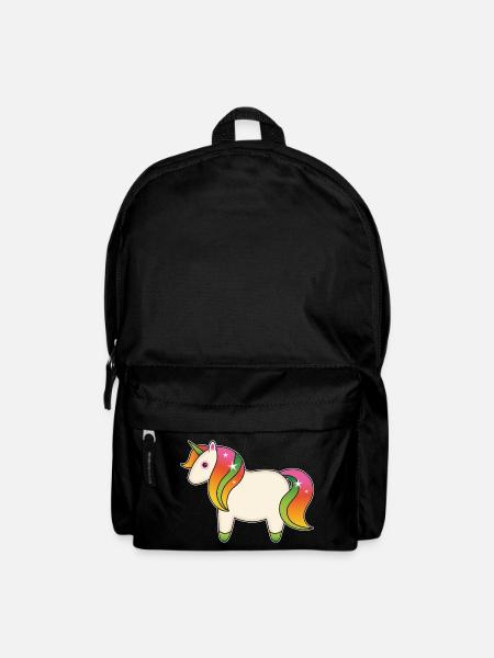 Licorne arc-en-ciel - Sac à dos - noir