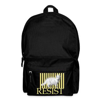 Resist freche Katze Streifen-Punk witzige katze - Rucksack - Schwarz - Vorne