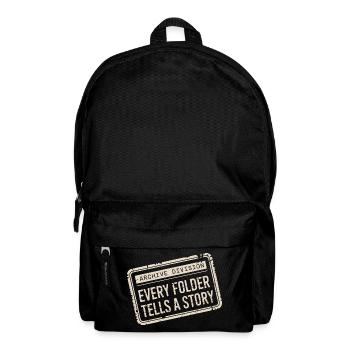 Chaque dossier raconte une histoire - Sac à dos - noir - Devant