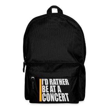 Je préférerais être à un concert Lustig Musik Konzert - Sac à dos - noir - Devant
