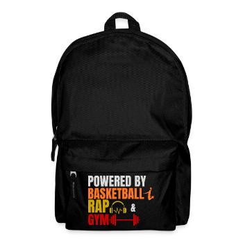 Propulsé par le basket-ball, le rap et le design de streetwear de gym - Sac à dos - noir - Devant