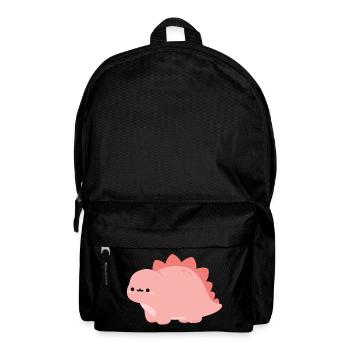Süßer pinker Stegosaurus-Dino - Rucksack - Schwarz - Vorne