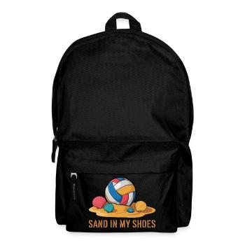 Sand In My Shoes Beach Volleyball Summer Beach - Backpack - black - Front