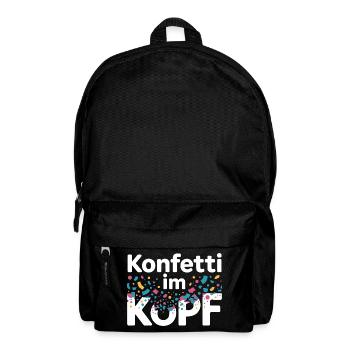 Konfetti Im Kopf Karneval Fasching Alaaf Kostüm - Rucksack - Schwarz - Vorne
