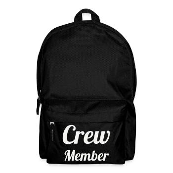 Crew Member Script Handwriting Team Staff Event - Backpack - black - Front