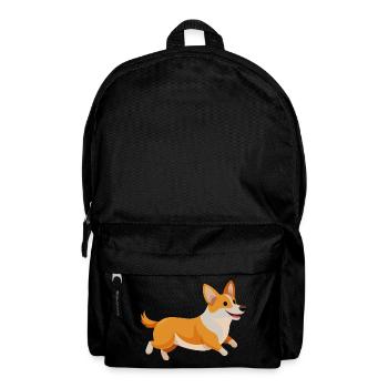 Corgi en course - Sac à dos - noir - Devant