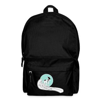 Surfer Girl Shirt mit Illustration - Rucksack - Schwarz - Vorne