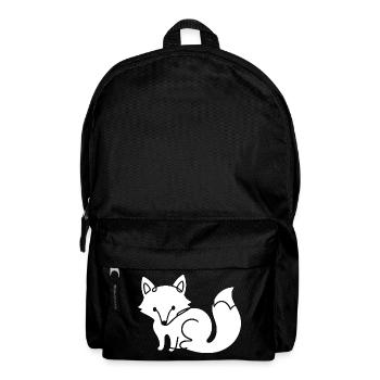 Fuchs Silhouette – Waldtier Minimal Motiv - Rucksack - Schwarz - Vorne