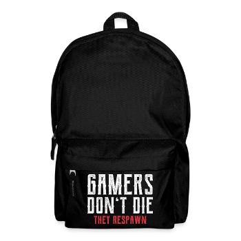 Gamers Respawn - Rucksack - Schwarz - Vorne