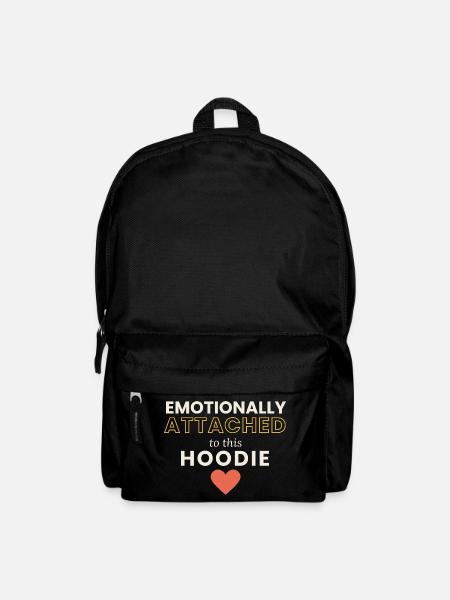 Emotional an diesen Hoodie gebunden - Rucksack - Schwarz