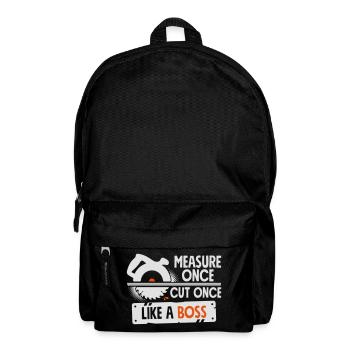 Funny DIY Construction Wood Working Man Cave Home - Backpack - black - Front