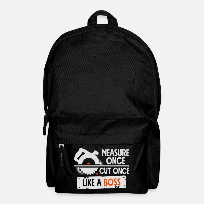 Funny DIY Construction Wood Working Man Cave Home - Backpack - black