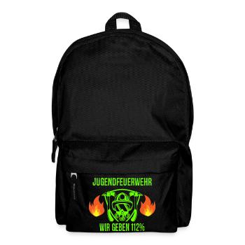 Jugendfeuerwehr Feuerwehrmann Feuerwehr Geschenk - Rucksack - Schwarz - Vorne