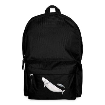 Beluga weiß und ihr Kalb - Beluga und Kalb - Rucksack - Schwarz - Vorne