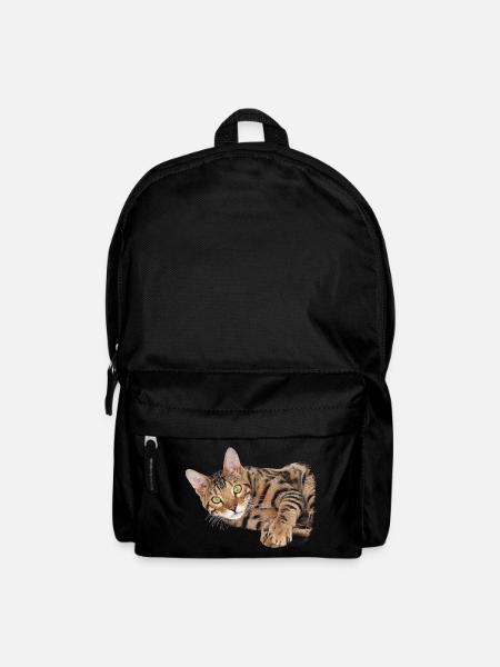kuschelige bengal katze - Rucksack - Schwarz