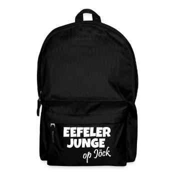 Eefeler Junge op Jöck (Weiß) Eifel Jungs - Rucksack - Schwarz - Vorne