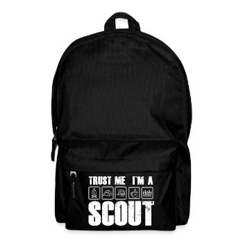 Vertrauen: Ich bin Scout i am a Scout Pfadfinder - Rucksack - Schwarz - Vorne