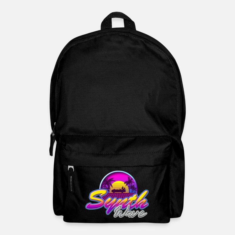 Synth-Wave Music Neon-Vibe Electrowave sunset - Rucksack - Schwarz