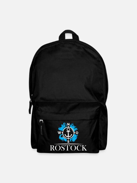 rostock see anker kompass symbol Logo illustration - Rucksack - Schwarz